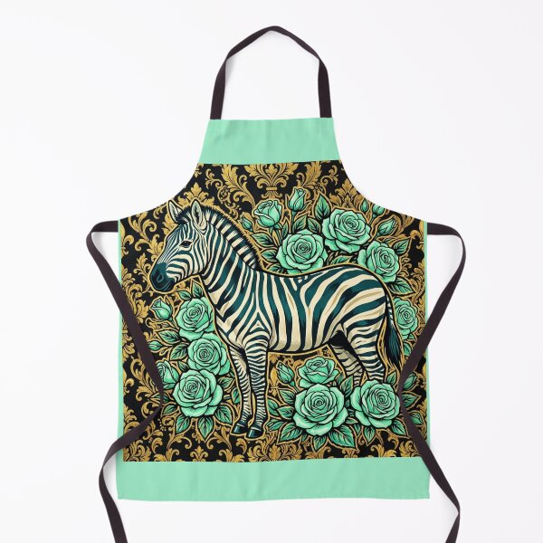Item preview, Teal Zebra & Gold Baroque designed and sold by DesignsByPrnces.