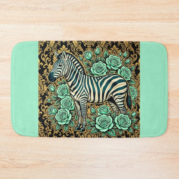 Item preview, Teal Zebra & Gold Baroque designed and sold by DesignsByPrnces.