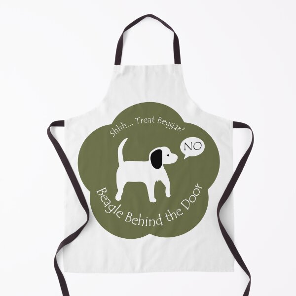 Item preview, Funny Beagle Treat Beggar Behind the Door Khaki Base designed and sold by Na7nasColorShop.