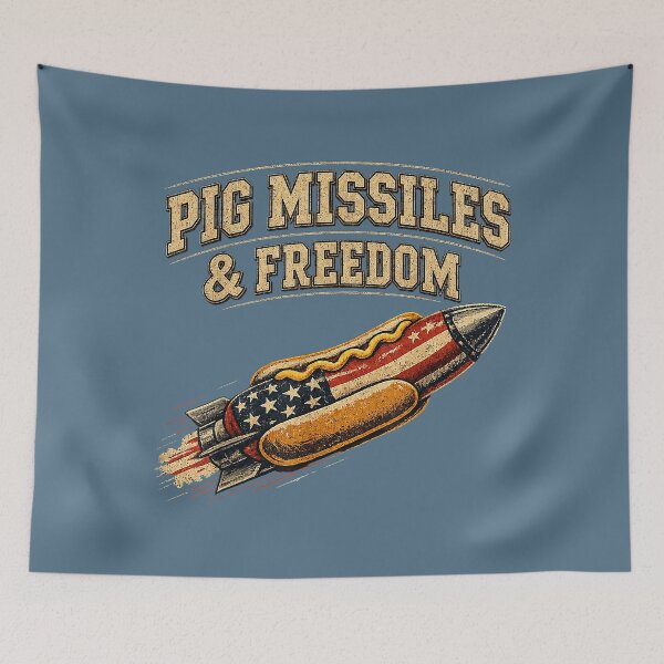 Item preview, Pig Missiles and Freedom 4th of July Hotdog designed and sold by miuukiuu.