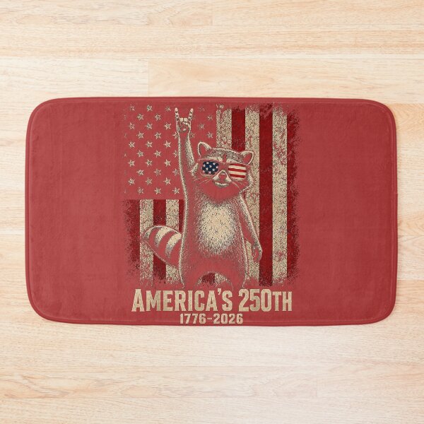 Item preview, Raccoon Rock America 250th Anniversary USA Flag 4th of July designed and sold by melodycook.