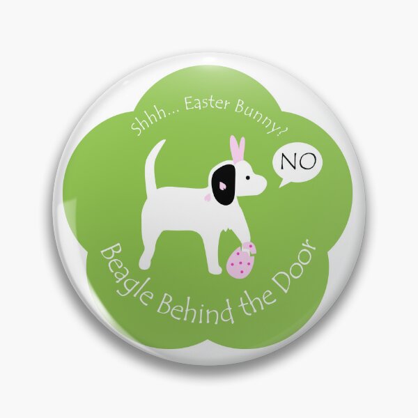 Item preview, Funny Beagle Easter Bunny Behind the Door Green Base designed and sold by Na7nasColorShop.