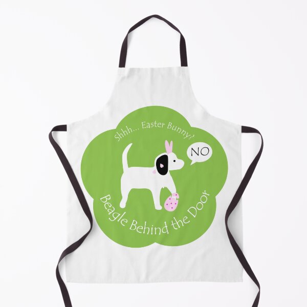 Item preview, Funny Beagle Easter Bunny Behind the Door Green Base designed and sold by Na7nasColorShop.