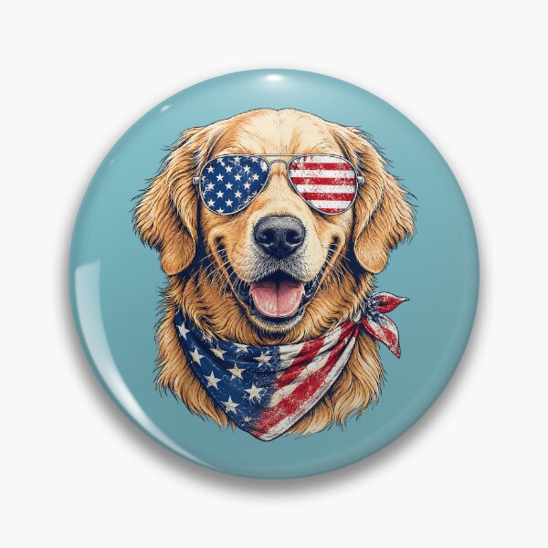 Item preview, Patriotic Golden Retriever Dog 4th of July Dog Lovers designed and sold by meilcannb.