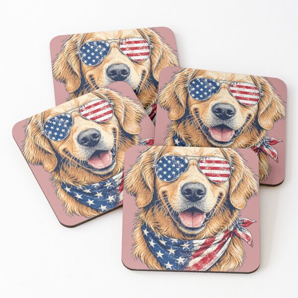 Item preview, Patriotic Golden Retriever Dog 4th of July Dog Lovers designed and sold by meilcannb.