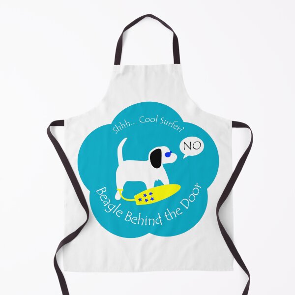 Item preview, Funny Beagle Cool Surfer Behind the Door Blue Base designed and sold by Na7nasColorShop.