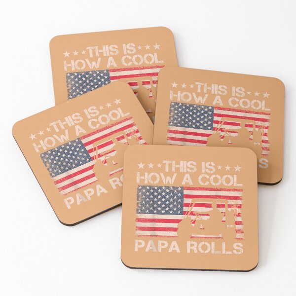 Item preview, This is How A Cool Papa Rolls Vintage Golf Dad American Flag designed and sold by JulianBrant.