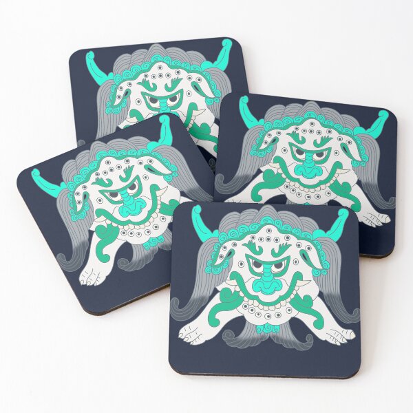 Item preview, Korean Goblin Halloween Monster Traditional Dancheong Art designed and sold by DaHaeStudio.