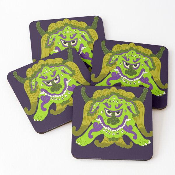 Item preview, Korean Goblin Halloween Monster Traditional Dancheong Art designed and sold by DaHaeStudio.