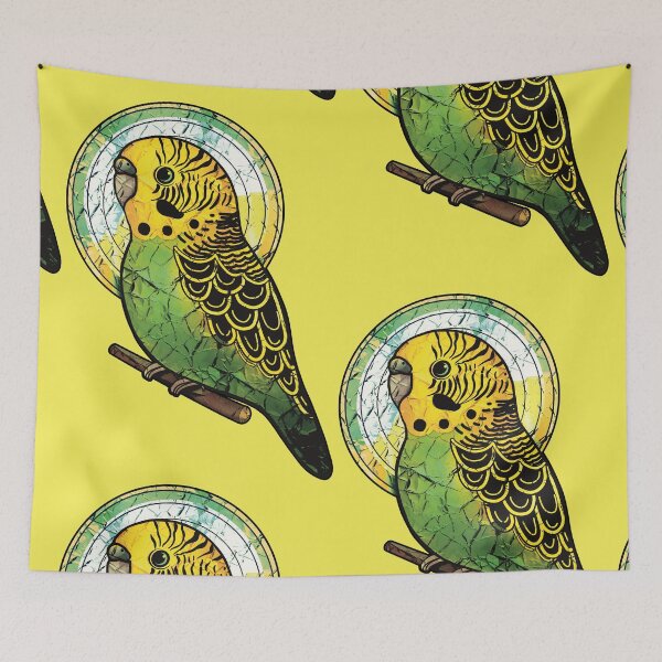 Item preview, Vintage Wild Green Budgerigar designed and sold by Karin Taylor.