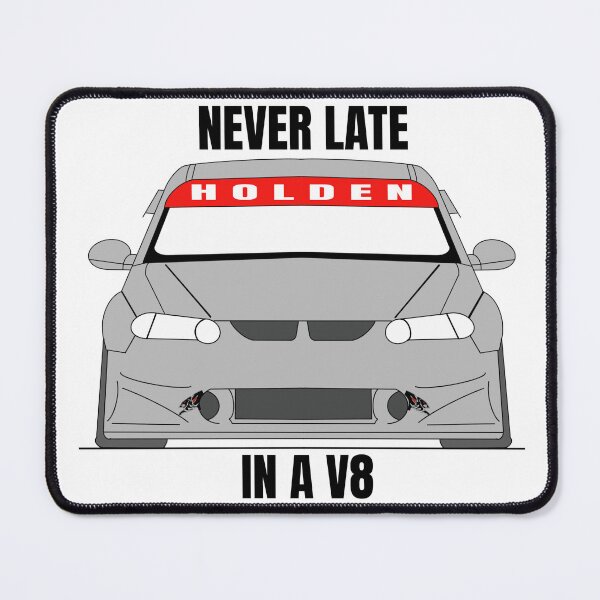 Item preview, Holden V8 Race Car - Never late in a V8 Grey or Silver designed and sold by Naked Drop.
