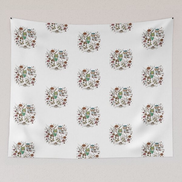 Item preview, Intricate Forest Animals Fox Owl Rabbit Pattern designed and sold by Avery Lane Studios.