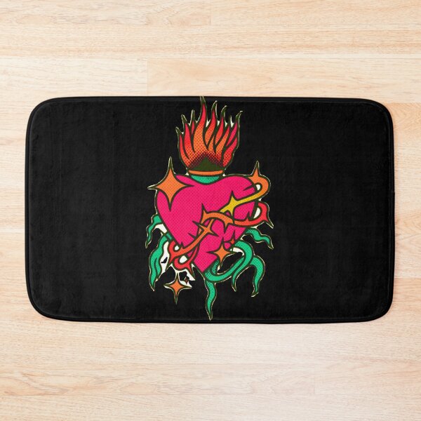 Item preview, Hot Pink and Green Neon Sacred Heart Rave Art designed and sold by Ideniquo.