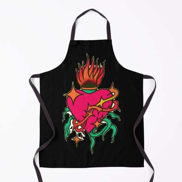 Item preview, Hot Pink and Green Neon Sacred Heart Rave Art designed and sold by Ideniquo.