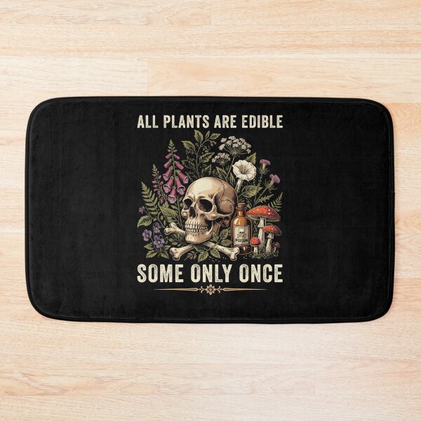 Item preview, All Plants Are Edible Some Only Once Vintage Skull designed and sold by nosu-art-pod.