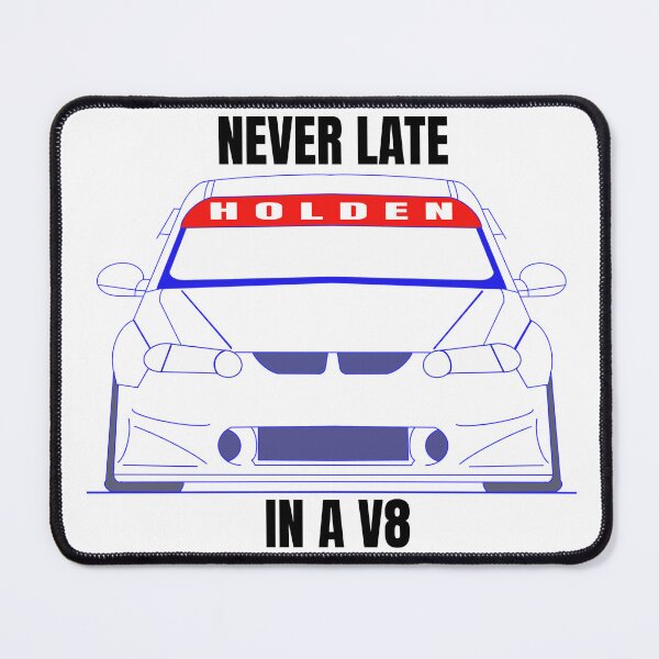 Item preview, Holden V8 Race Car - Never late in a V8 - Blue Sketch designed and sold by Naked Drop.