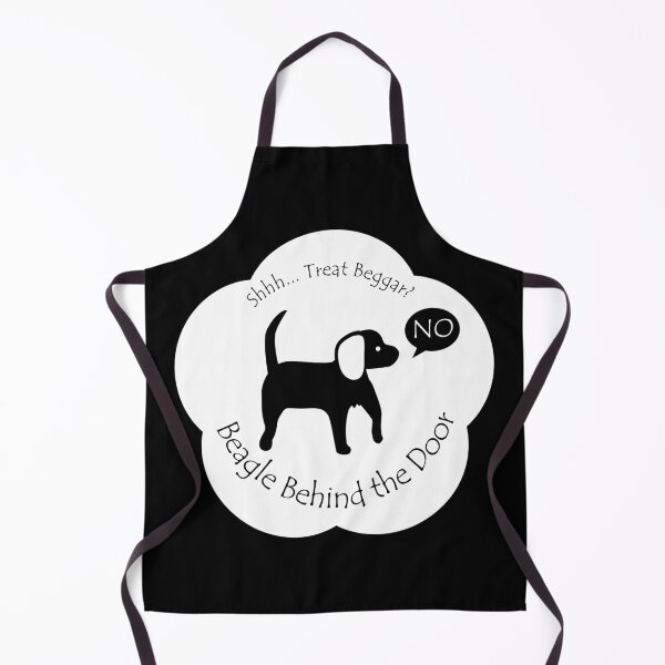 Item preview, Funny Beagle Treat Beggar Behind the Door White Base designed and sold by Na7nasColorShop.