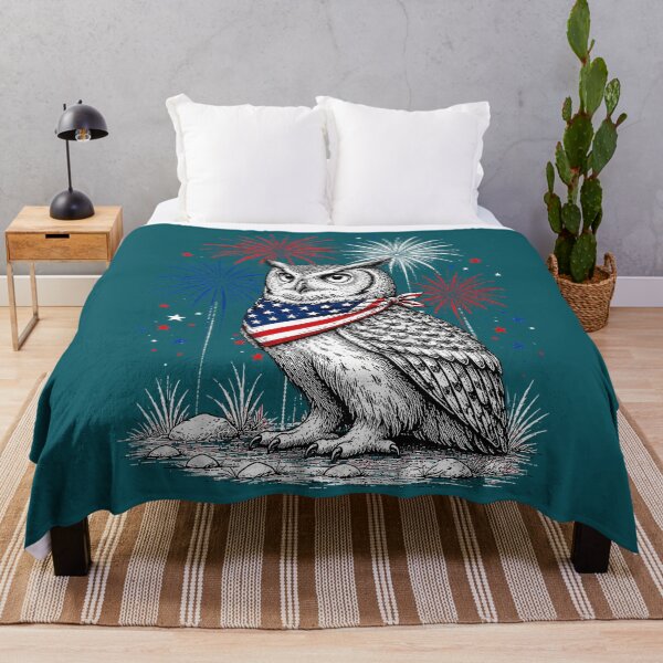 Item preview, Owl America's 250th Patriotic Fireworks Animal Lovers designed and sold by meilcannb.