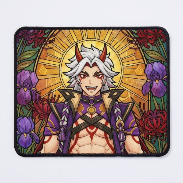Item preview, Stained Glass Arataki Itto designed and sold by Thunderbelts.
