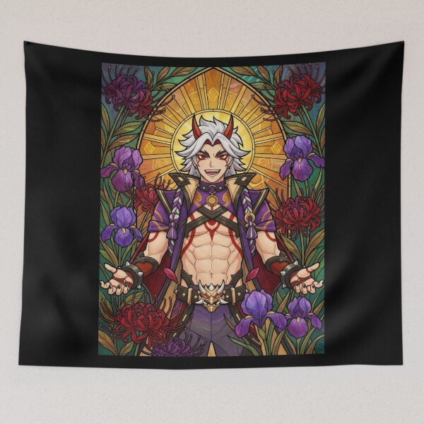 Item preview, Stained Glass Arataki Itto designed and sold by Thunderbelts.