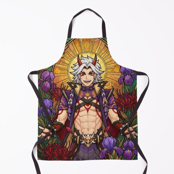 Item preview, Stained Glass Arataki Itto designed and sold by Thunderbelts.
