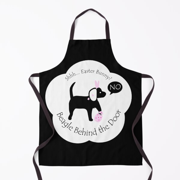 Item preview, Funny Beagle Easter Bunny Behind the Door White Base designed and sold by Na7nasColorShop.