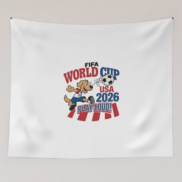 Item preview, FIFA World Cup 2026 USA Play Loud Soccer Dog designed and sold by Dimeure-ART.