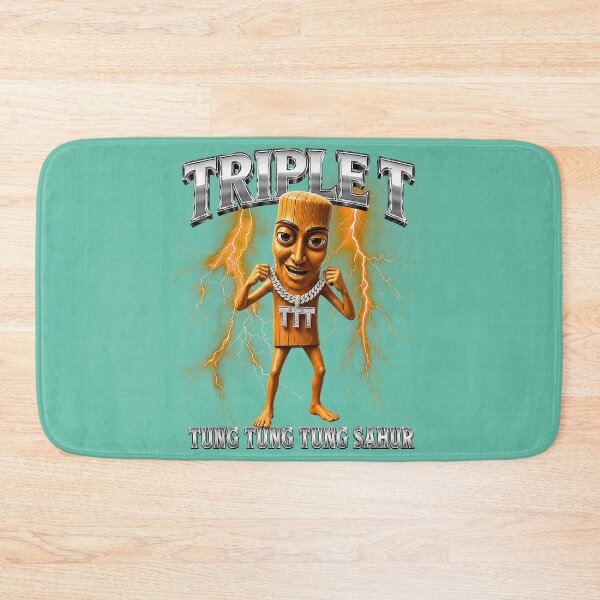 Item preview, Triple T Tung Tung Tung Sahur  Funny Meme Brainrot designed and sold by JulianBrant.