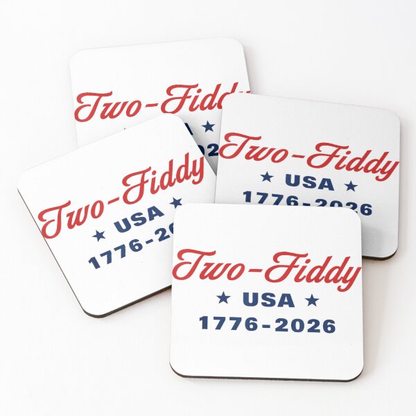 Item preview, Two Fiddy USA Patriotic Cursive Typography Celebrating Two Hundred Fifty Years designed and sold by PhocoNibict.