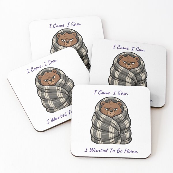 Item preview, Wanted To Go Home Funny Introvert Cozy Blanket Bear designed and sold by SW Shop.