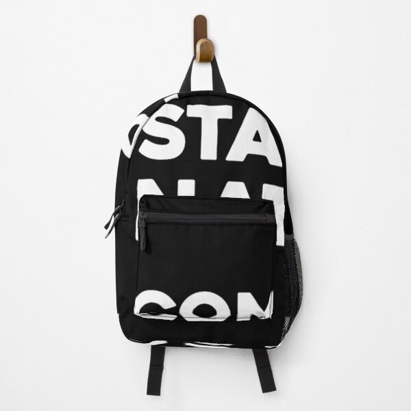 Item preview, Bold White Typography Comfort Station Nation Statement Text Design On Black Background designed and sold by PhocoNibict.