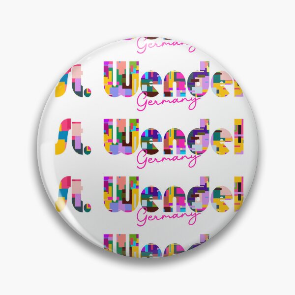 Item preview, St. Wendel, Germany, Vibrant Abstract City Typography Art designed and sold by Wanderful-roads.