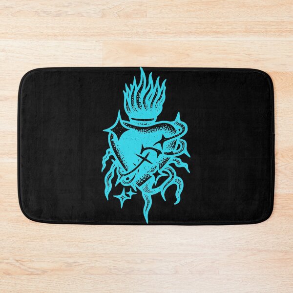 Item preview, Textured Cyan Blue Sacred Heart Cyber Art designed and sold by Ideniquo.