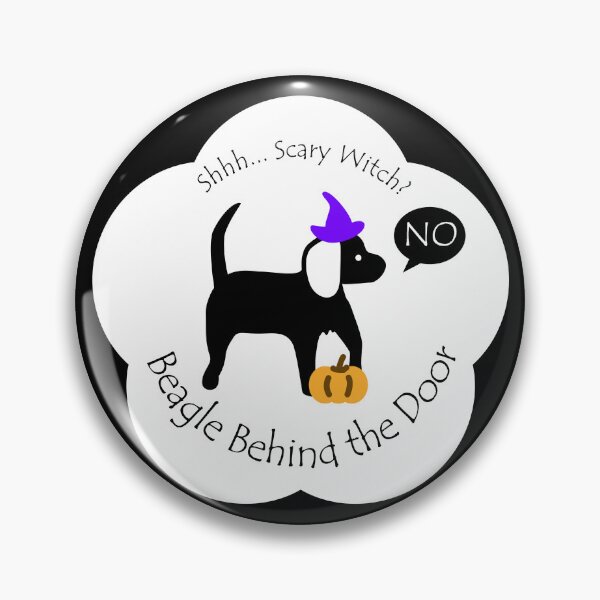 Item preview, Funny Beagle Scary Witch Behind the Door White Base designed and sold by Na7nasColorShop.