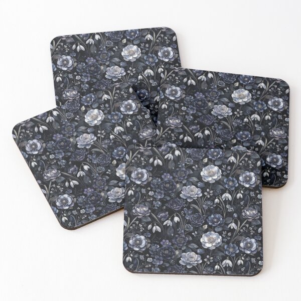 Item preview, Dark Ditsy Floral Seamless Pattern designed and sold by IntelliMindDesigns.