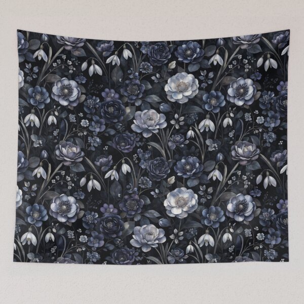 Item preview, Dark Ditsy Floral Seamless Pattern designed and sold by IntelliMindDesigns.