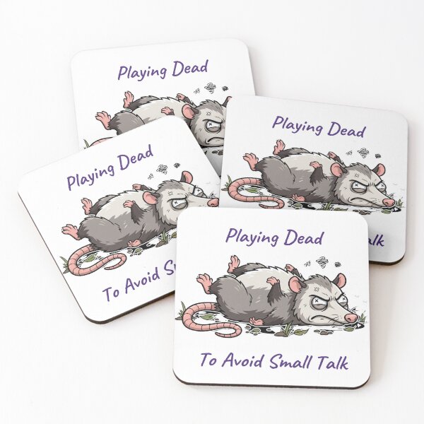 Item preview, Playing Dead To Avoid Small Talk Funny Possum Introvert designed and sold by SW Shop.