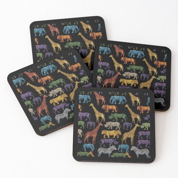 Item preview, Geometric Wild Animals Elephant Lion Pattern designed and sold by Avery Lane Studios.