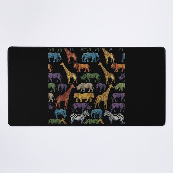 Item preview, Geometric Wild Animals Elephant Lion Pattern designed and sold by Avery Lane Studios.