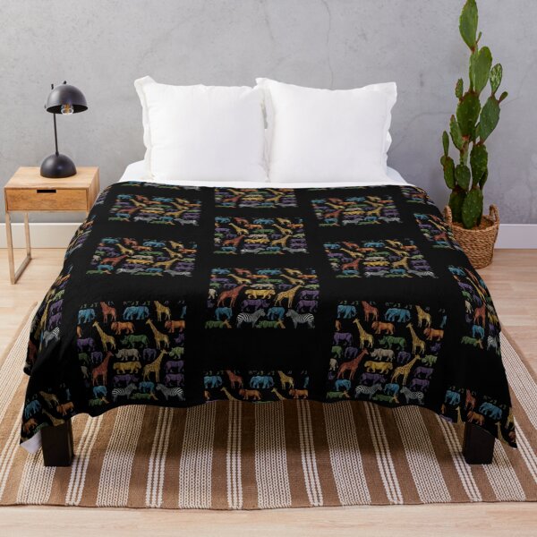 Item preview, Geometric Wild Animals Elephant Lion Pattern designed and sold by Avery Lane Studios.
