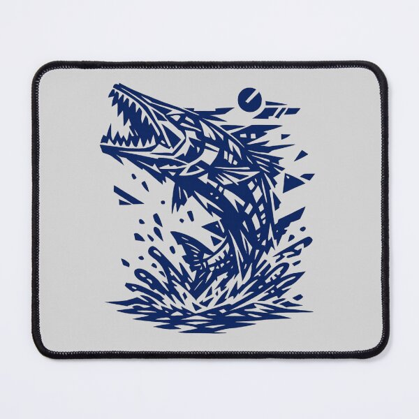 Item preview, Geometric Barracuda Tribal Ocean Predator - Streetwear Fish Art designed and sold by JonelCrafts.