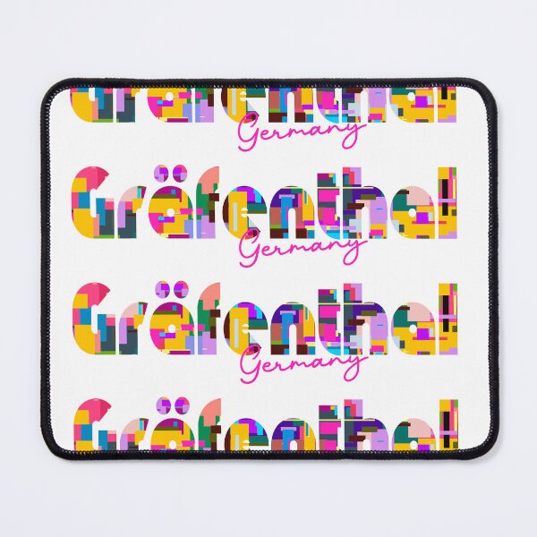 Item preview, Gräfenthal, Germany, Vibrant Abstract City Typography Art designed and sold by Wanderful-roads.