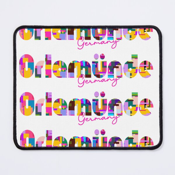 Item preview, Orlamünde, Germany, Vibrant Abstract City Typography Art designed and sold by Wanderful-roads.