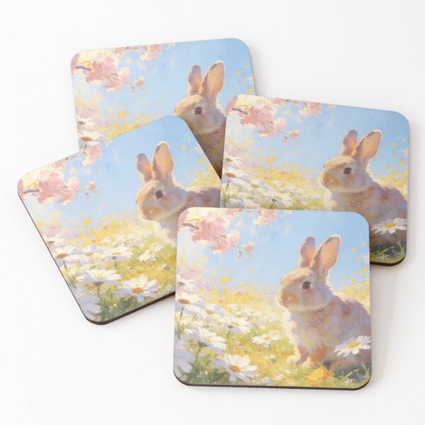 Item preview, Spring Blossom Bunny – Dreamy Rabbit in a Flower Meadow designed and sold by KiraChie.