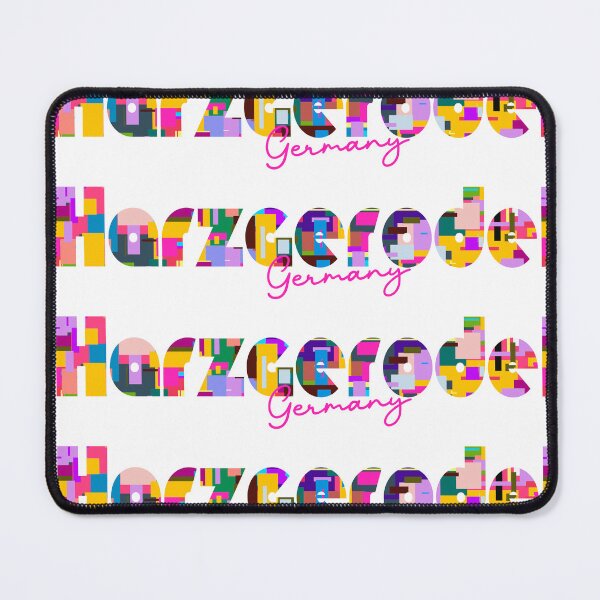 Item preview, Harzgerode, Germany, Vibrant Abstract City Typography Art designed and sold by Wanderful-roads.