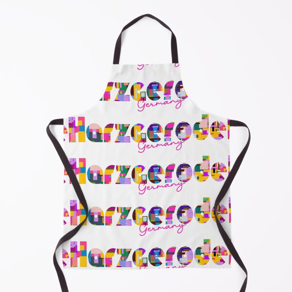Item preview, Harzgerode, Germany, Vibrant Abstract City Typography Art designed and sold by Wanderful-roads.