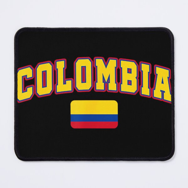 Item preview, Retro Colombia Flag Football Jersey Text Varsity Arch Lettering Yellow Graphic designed and sold by ObukiLantara.