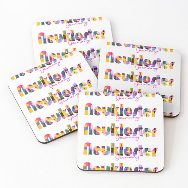 Item preview, Neukloster, Germany, Vibrant Abstract City Typography Art designed and sold by Wanderful-roads.
