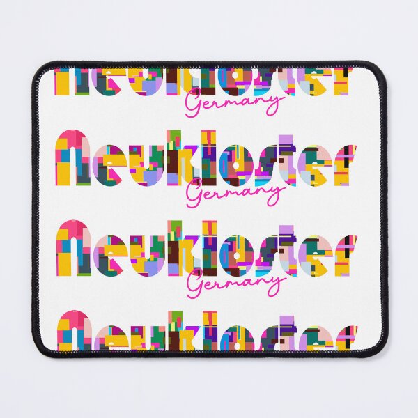 Item preview, Neukloster, Germany, Vibrant Abstract City Typography Art designed and sold by Wanderful-roads.