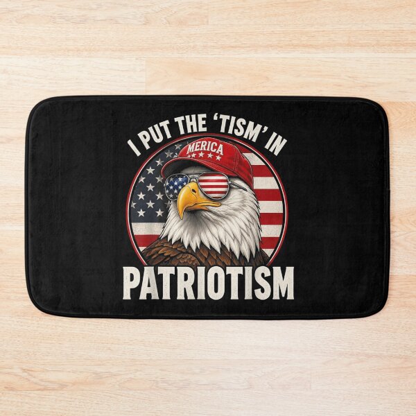 Item preview, Funny Patriotic Bald Eagle Merica Flag Hat Put The Tism In Patriotism designed and sold by ObukiLantara.